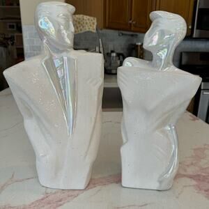 Lindsey B Style‎ Rick and Rachel Modernist Art Deco Bust Sculpture Set